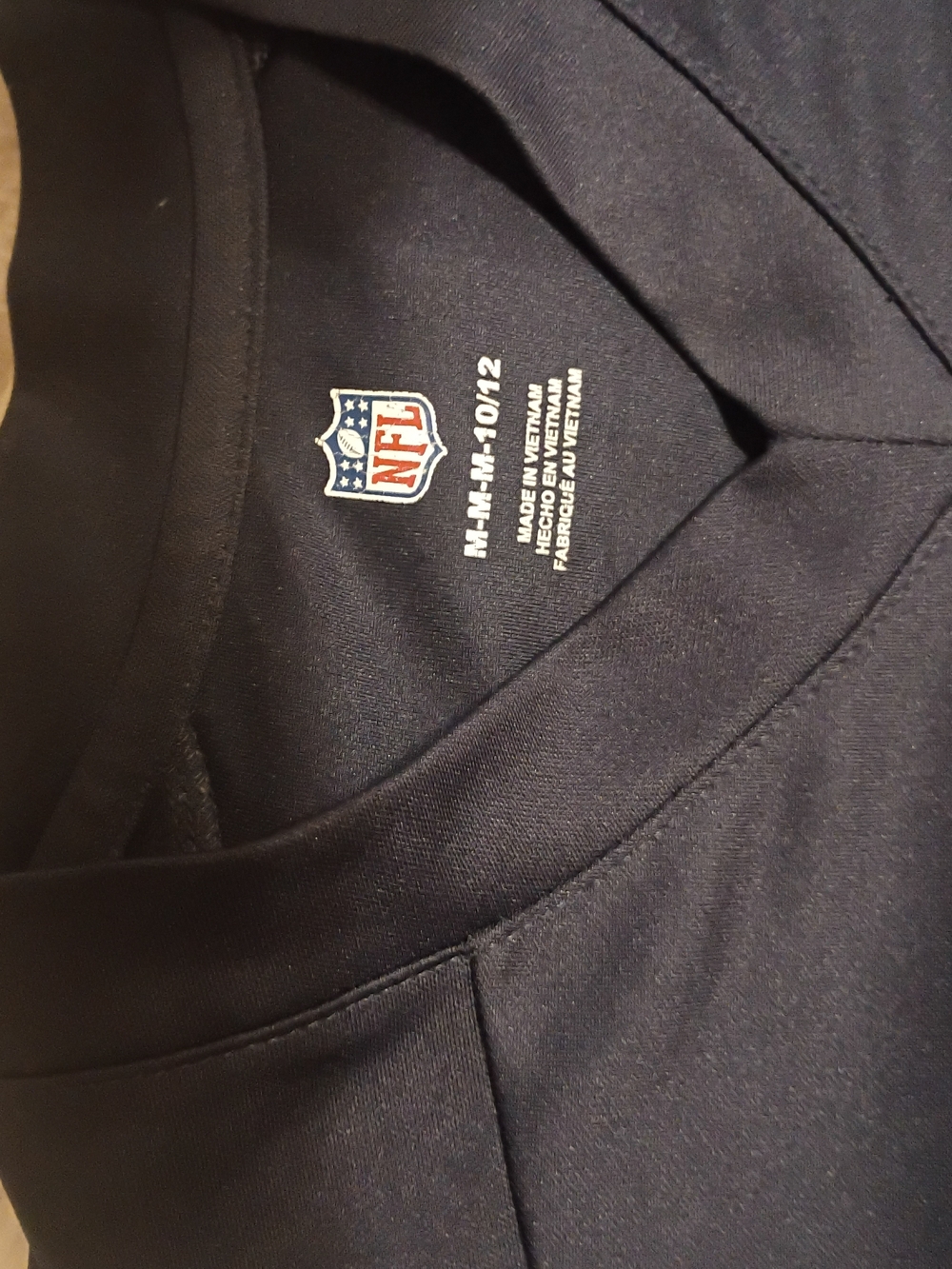 NFL Navy Crewneck Sweatshirt with Logo Print